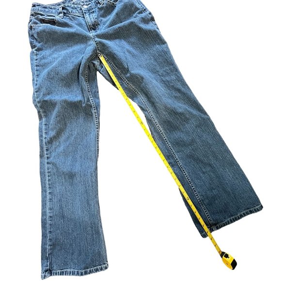 Liz Claiborne Denim Jeans Womens Size 10 Bootcut Medium Wash Embellished Pockets - Picture 9 of 11